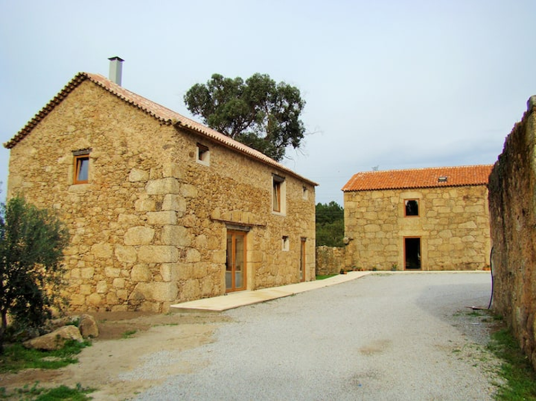 The granite houses and courtyard at Quinta de Seves